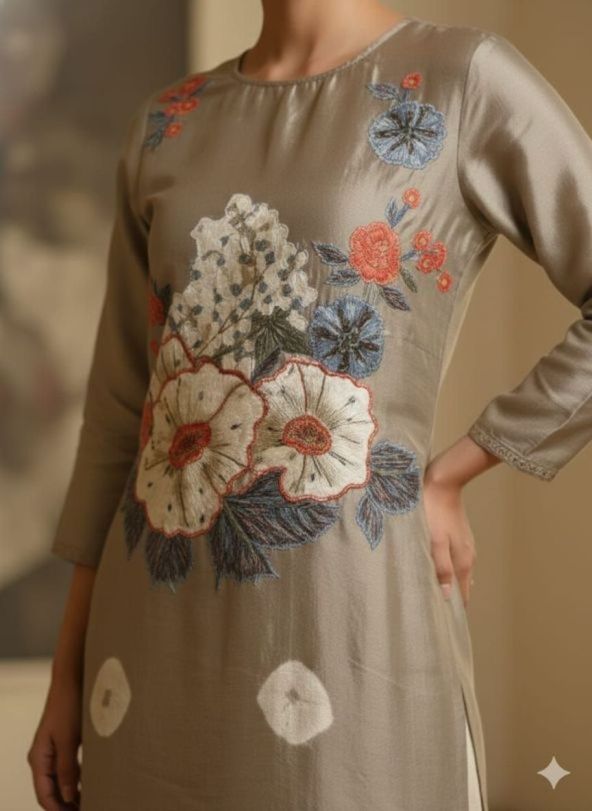 The Midnight Bloom Silk Set