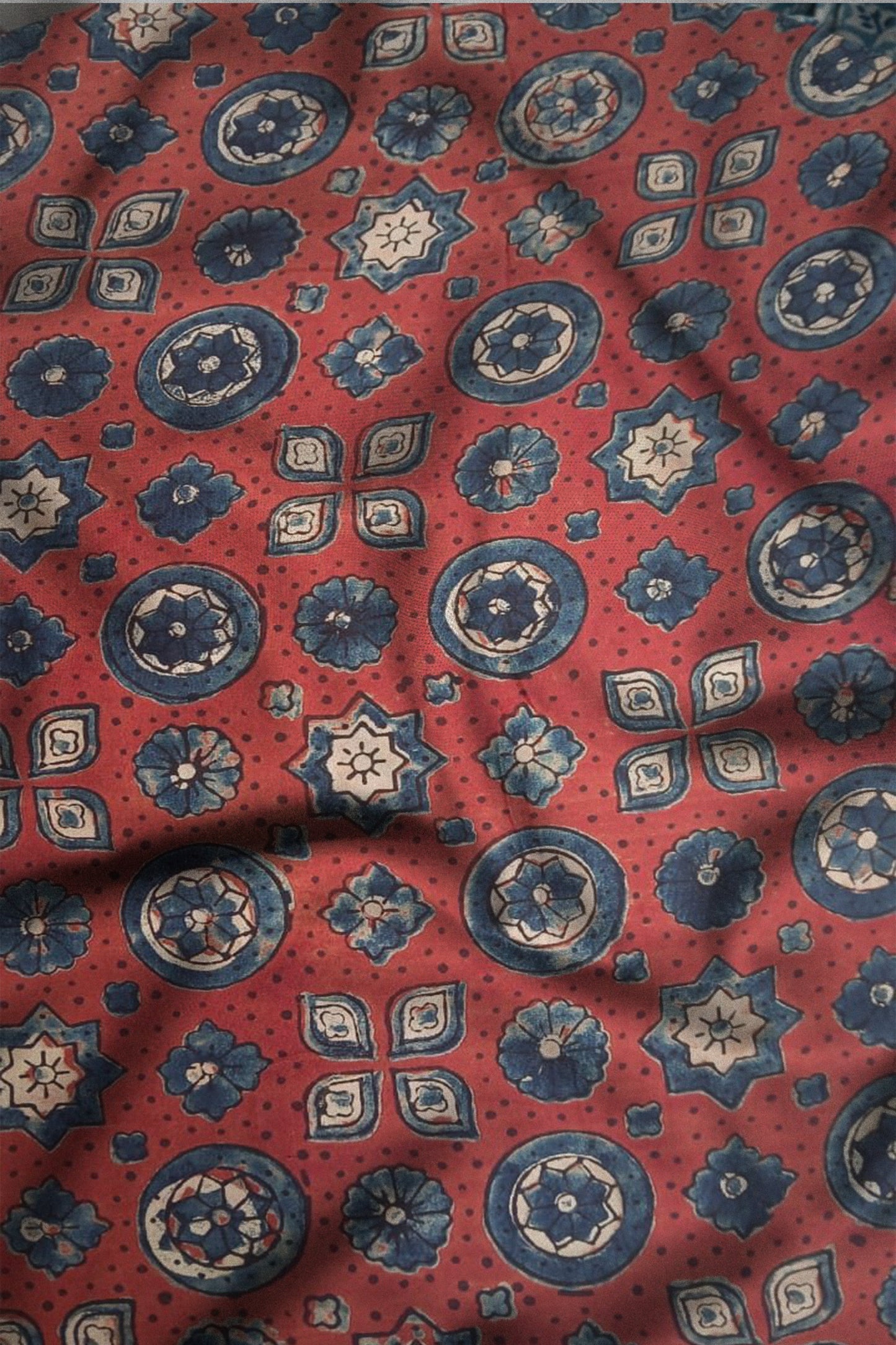 Ajrakh on Modal Satin