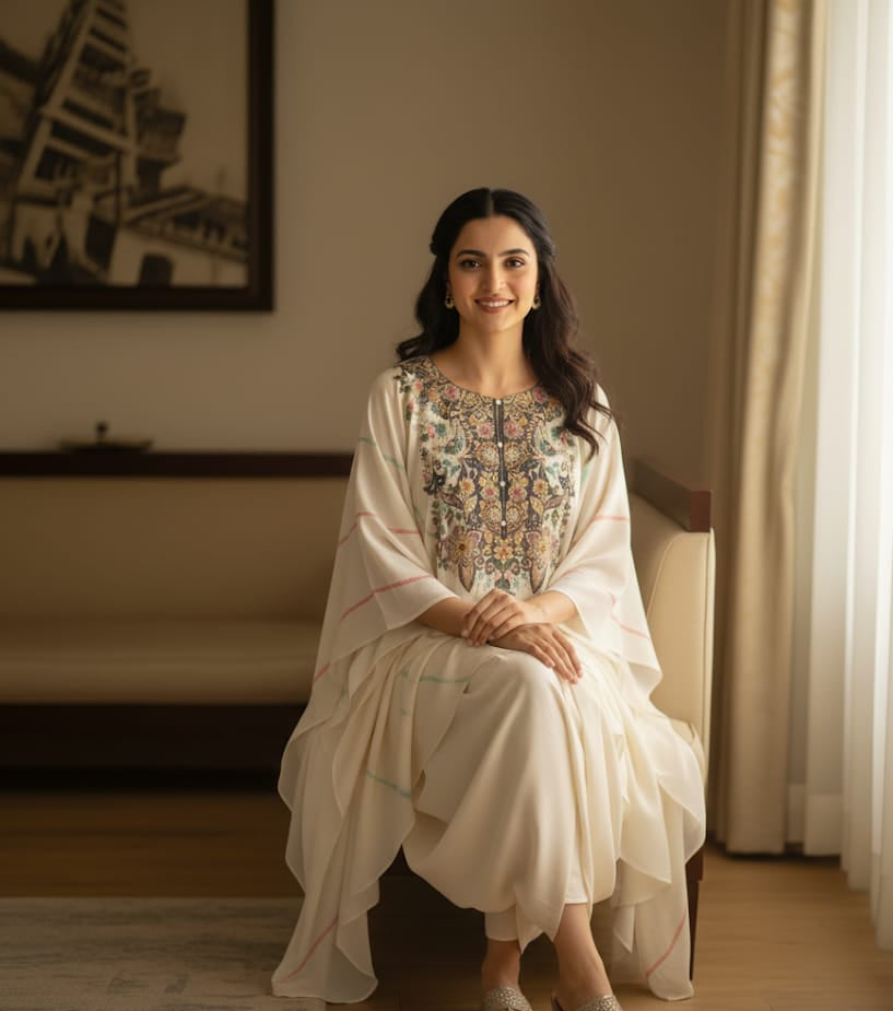 THE AZURE TIE-DYE DHOTI SET