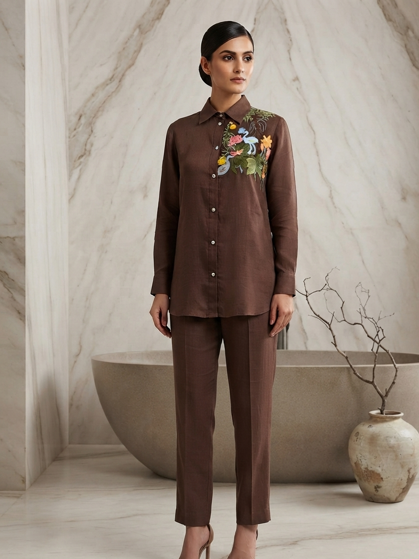 MIDNIGHT TROPICS EMBROIDERED SET